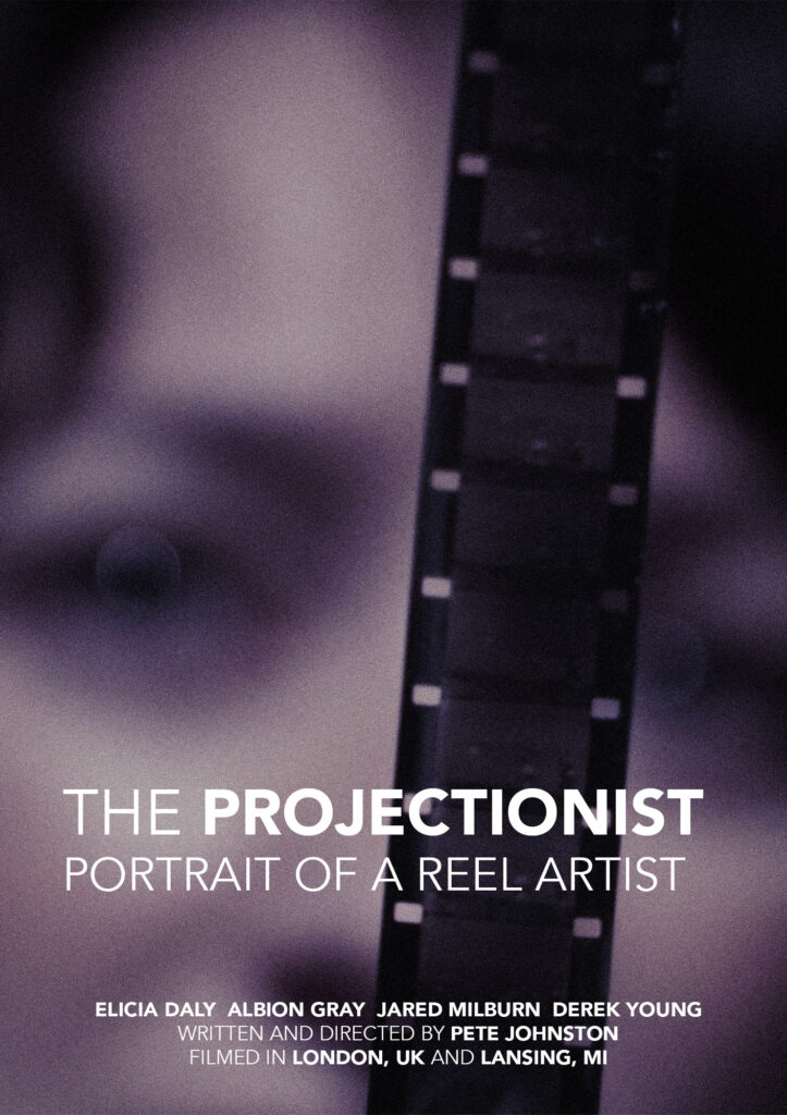 poster image for the film featuring the title over an image closeup of a woman holding a piece of film